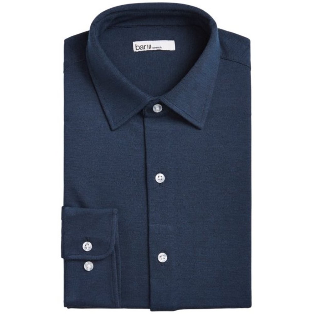 💖3 for $20💖 Bar III Slim-Fit Stretch Knit Solid Dress Shirt